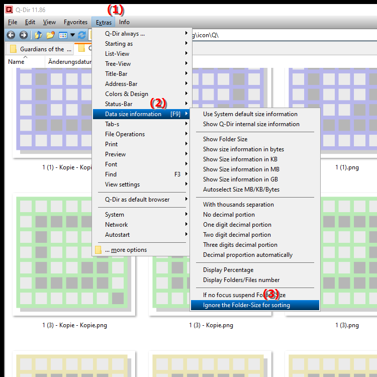 Can I ignore folder size when sorting in File Explorer